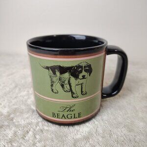 Vintage RUSS BERRIE Mug Black Ceramic THE BEAGLE Dog Coffee Tea Cocoa